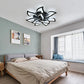 Moderne, dimmbare LED-Deckenleuchte 84W – Schwarz mit Fernbedienung