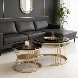 Set of 2 Round Coffee Tables – Nordic Design