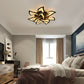 Moderne, dimmbare LED-Deckenleuchte 84W – Schwarz mit Fernbedienung
