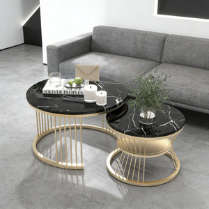 Set of 2 Round Coffee Tables – Nordic Design