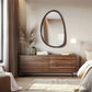 Asymmetrischer Wandspiegel – Rahmen aus Walnussholz – 50 x 70 cm / 60 x 90 cm