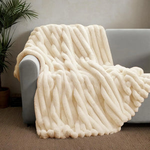 Luxuriöse Kunstpelzdecke – Weich & Warm – 100 % Polyester