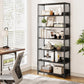 Industrial 5-Tier Bookshelf – Retro Vintage Style