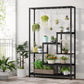 5-Tier Cabinet with Plant Rack – Ladder Design with 7 Shelves & S-Hooks