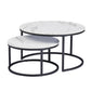 Rundes Couchtisch-Set, 2-teilig – Modern & Platzsparend