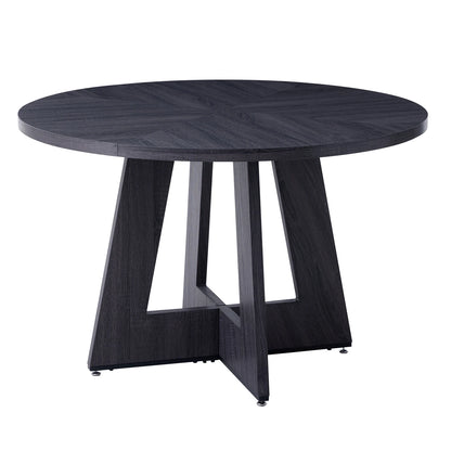 Ronde Eettafel Ø120 cm – Modern Industrieel Design – 4 tot 6 Personen