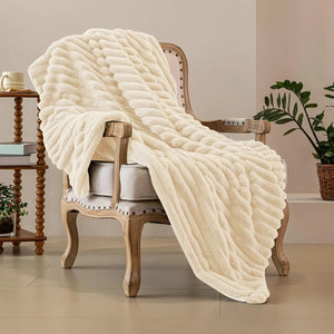 Luxuriöse Kunstpelzdecke – Weich & Warm – 100 % Polyester