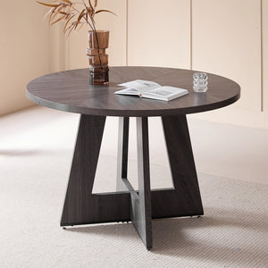 Ronde Eettafel Ø120 cm – Modern Industrieel Design – 4 tot 6 Personen