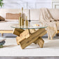 Ronde Salontafel met Glazen Blad