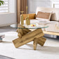 Ronde Salontafel met Glazen Blad