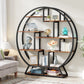 Industrial Bookshelf with Rounded Shape – 14 Compartments