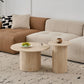 Set of 2 Round Coffee Tables – Nordic Design (70 cm & 40 cm) 