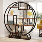 Industrial Bookshelf with Rounded Shape – 14 Compartments