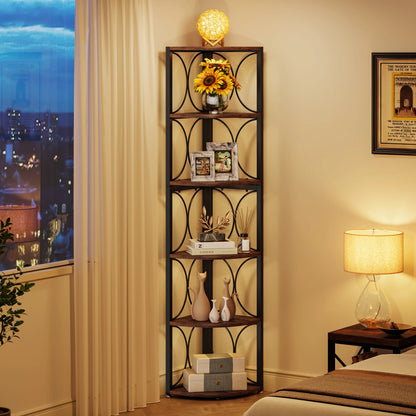 6-Tier Corner Shelving – Space-Saving Storage Solution