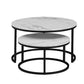 Rundes Couchtisch-Set, 2-teilig – Modern & Platzsparend