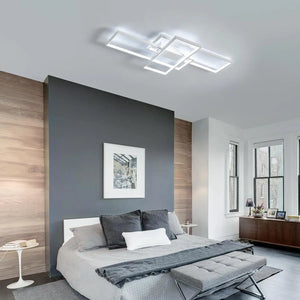 Moderne LED-Deckenleuchte mit 3 quadratischen Elementen – 64 W – Weißes Licht