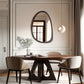 Asymmetrischer Wandspiegel – Rahmen aus Walnussholz – 50 x 70 cm / 60 x 90 cm