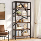 Industrial 5-Tier Bookshelf – Retro Vintage Style