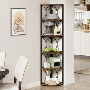 6-Tier Corner Shelving – Space-Saving Storage Solution