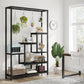 5-Tier Cabinet with Plant Rack – Ladder Design with 7 Shelves & S-Hooks