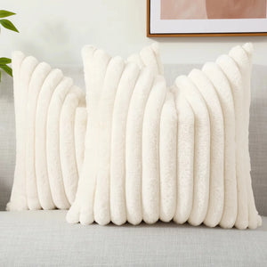 Nordic Faux Fur Plush Pillowcase – Handmade & Luxurious Finish