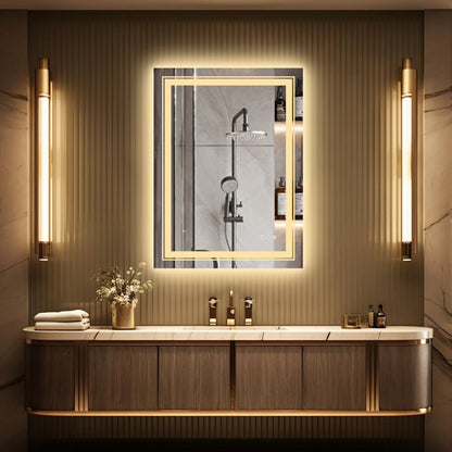 LED Bathroom Mirror Backlit, Anti-Fog & Touch Control (IP44)