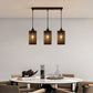 3-Light Pendant Lamp – Black & Gold Metal (E27)