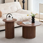 Set of 2 Round Coffee Tables – Nordic Design (70 cm & 40 cm) 