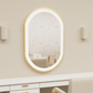 LED Oval Bathroom Mirror – Gold Frame, CRI 95%, Anti-Fog