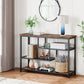 Industrial Console Table with 4 Tiers – Narrow & Vintage Design