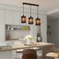 3-Light Pendant Lamp – Black & Gold Metal (E27)