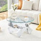 Ronde Salontafel met Glazen Blad