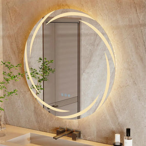 Runder LED-Badezimmerspiegel – rahmenlos und beleuchtet (60/80 cm)