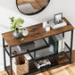 Industrial Console Table with 4 Tiers – Narrow & Vintage Design