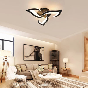 Dimmable LED Ceiling Lamp – Black – With Remote Control
