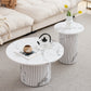Set of 2 Round Coffee Tables – Nordic Design (70 cm & 40 cm) 