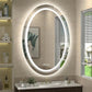 Oval LED Bathroom Mirror – Illuminated, Anti-Fog & Touch Sensor