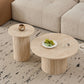 Set of 2 Round Coffee Tables – Nordic Design (70 cm & 40 cm) 
