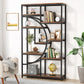 Industrial Bookshelf with Half-Moon Design – 8/9 Compartments