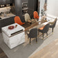 Set of 2 Luxury Dining Chairs - Microfiber Silicone Leather