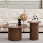 Set of 2 Round Coffee Tables – Nordic Design (70 cm & 40 cm) 