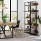 Industrial 5-Tier Bookshelf – Retro Vintage Style
