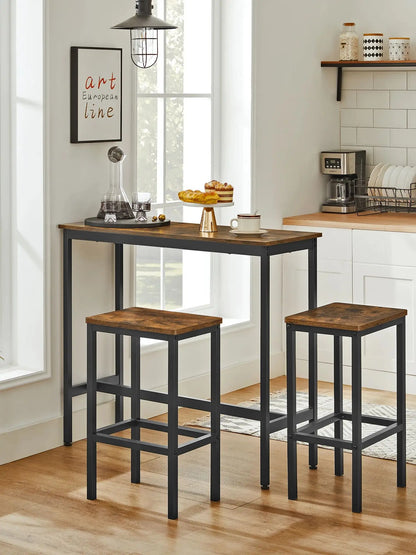 Bartafelset met 2 Barkrukken – Industrieel Design