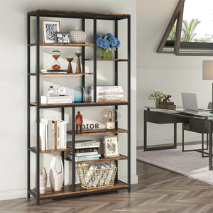 Modern 8-Tier Industrial Bookshelf