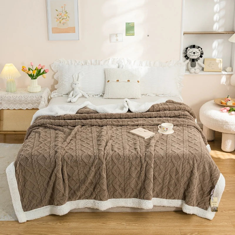 Warme Winterdecke – Geometrisch – Weich & Pillingfrei