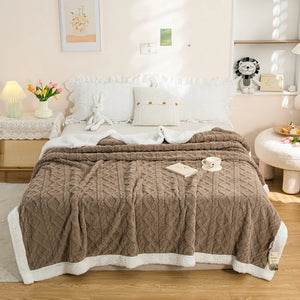Warme Winterdecke – Geometrisch – Weich & Pillingfrei