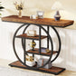 ndustriële Console Tafel – 4 Niveaus – 105 x 30 x 80 cm – Retro Bruin/Zwart
