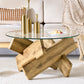 Ronde Salontafel met Glazen Blad