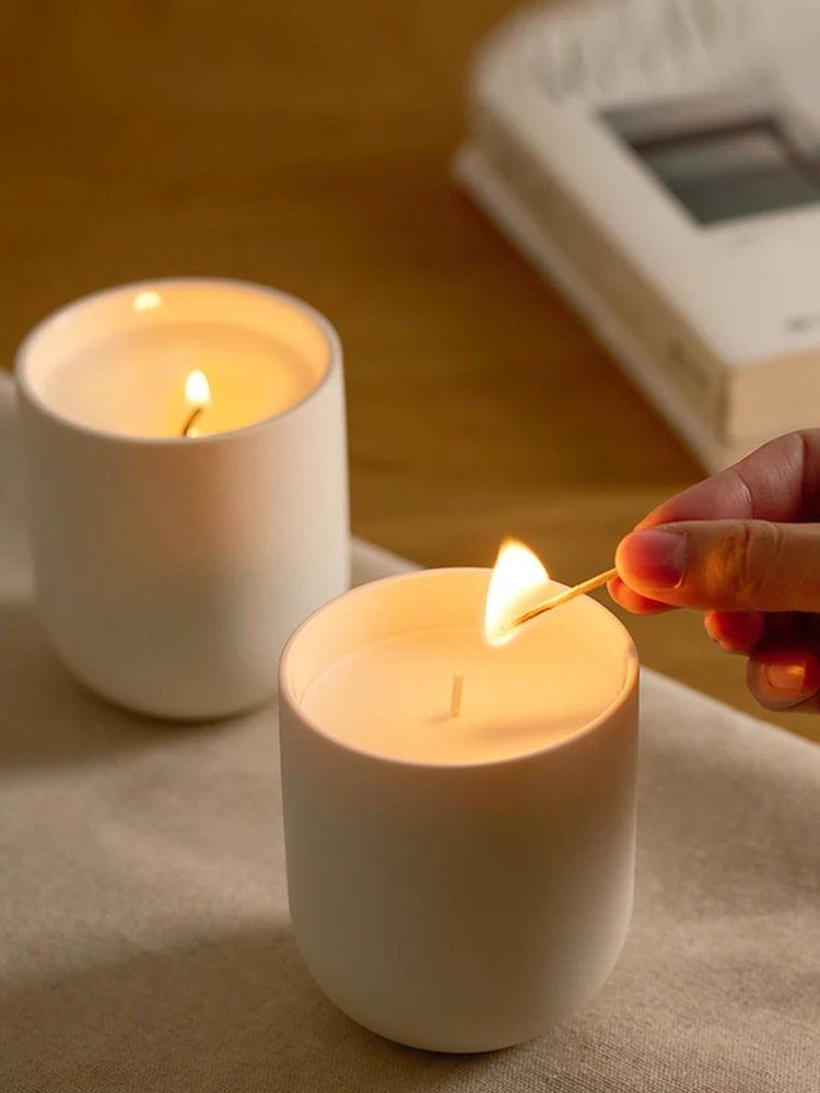 Handgefertigte Aromatherapie-Blockkerze – 100 % Sojawachs