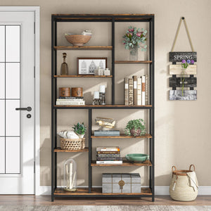 Modern 8-Tier Industrial Bookshelf